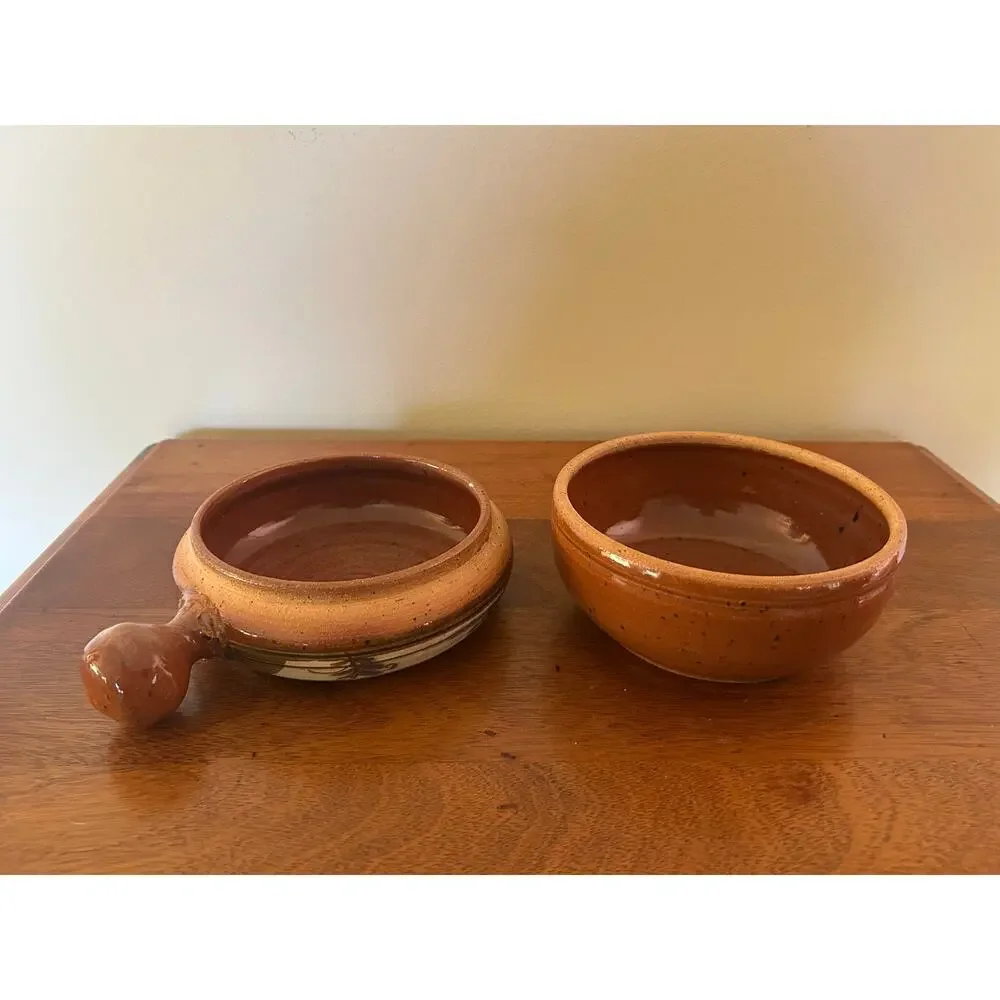 Handmade Terra Cotta Lidded Casserole Dish, Hand Painted Floral Lid